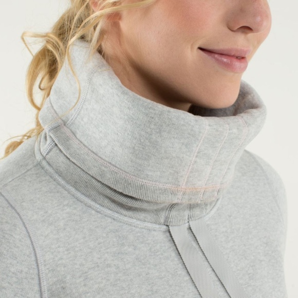 Lululemon: Light Grey Avenue Pullover/Cowl Sweater - Picture 1 of 10